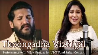 Thoongadha Vizhigal  performance with Vijay Yesudas for USCT Fund Raiser Concert [upl. by Sigismond]