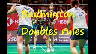 Badminton doubles rules  Explained in English [upl. by Arobed]