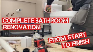 BATHROOM REMODEL COMPLETE from START TO FINISH Amazing Result [upl. by Allrud573]