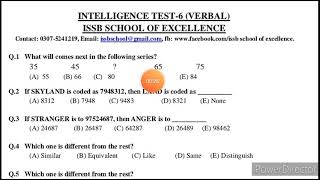 How to pass Verbal intelligence Test  Verbal intelligence MCQs for PMA PAF PN army navy tests [upl. by Gabriel133]