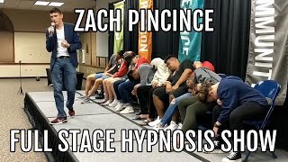 Hypnotist Zach Pincince FULL Stage Hypnosis Show  Entire UNCUT College Hypnosis Performance [upl. by Ricca]