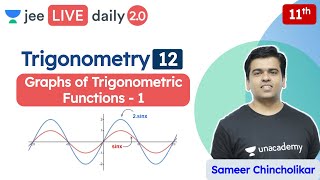 JEE Trigonometry L12  Graphs of Trigonometric Functions  Unacademy JEE  JEE Maths  Sameer Sir [upl. by Sitoiganap]