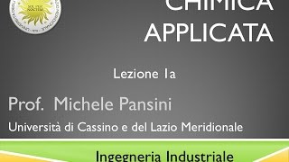 Chimica Applicata Lezione 1a [upl. by Omrelliug]