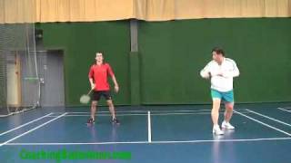 Badminton Basic Positioning Practice for Doubles [upl. by Radack]