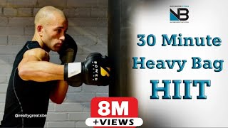 Most EFFECTIVE 30 Minute Boxing Heavy Bag HIIT Workout [upl. by Joachima208]