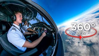 360° Airline Cockpit View FULL Flight  Dallas  Miami  American Eagle E145 [upl. by Incrocci]