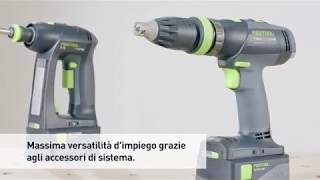 Trapano avvitatore a batteria T 183  C 18  Festool [upl. by Ecirrehs]