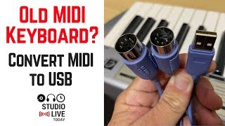 How to connect older MIDI keyboards to USB MIDI to USB cable [upl. by Schaffel]