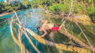 pescando con Arpón donde se une dos hermosos ríos [upl. by Ecirad]