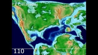 Plate Tectonic Evolution of the North Atlantic Scotese Animation [upl. by Ettegdirb]