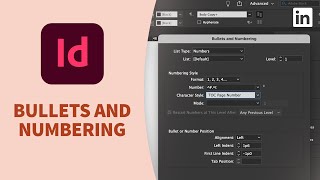 InDesign Tutorial  Automatic bullets and numbering [upl. by Earlie]