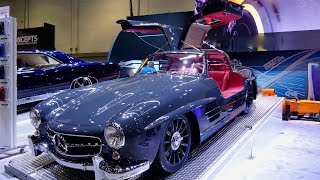 Kindig’s 1955 MercedesBenz 300SL Gullwing LSX 454 powered Fiberglass Restomod at SEMA [upl. by Phelia198]