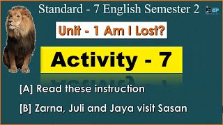 Standard 7 English Sem 2 Unit 1 Activity 7 [upl. by Sonny]