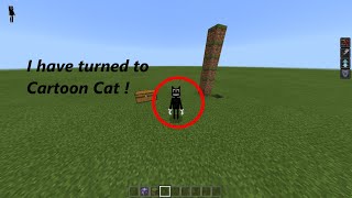 Play as Cartoon Cat in Minecraft PE  Amazing thing [upl. by Joana]