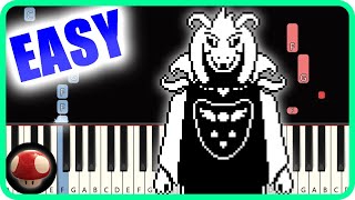 Hopes and Dreams  Undertale  EASY Piano TutorialSynthesia Top Anime Music [upl. by Vas]