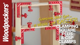 Clamping Square PLUS amp CSP Clamp  Woodpeckers Tools [upl. by Helsie]