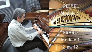 PLEYEL Modele 3 vs ERARD Modele 1 GRAND PIANO COMPARISON CHOPIN  Polonaise No 2 Op 40 [upl. by Labana]