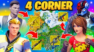 The MYTHIC 4 CORNER Challenge in Fortnite [upl. by Nitram]