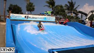 Flowrider Pro Bodyboard Final Rapids Waterpark Flow Tour Stop 1 [upl. by Amling]