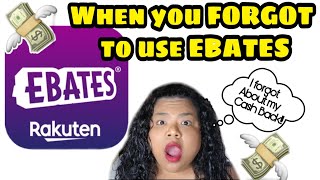 How to receive your Cash Back when you FORGOT to use Rakuten EBATES watch in full screen [upl. by Juster450]