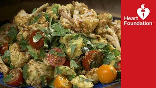 Roasted cauliflower salad with dukkah  Heart Foundation NZ [upl. by Wesle]