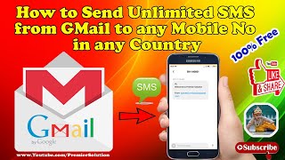 How to send unlimited SMS from Gmail to any Mobile Number in any country 100 Free  Email to SMS [upl. by Elah296]