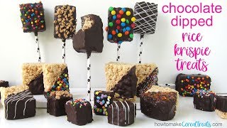 Chocolate Dipped Rice Krispie Treats [upl. by Tsiuqram]