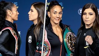 FACE OFF  Amanda Serrano vs Yamileth Mercado  Jake Paul v Tyron Woodley CoMain Event [upl. by Cotter]