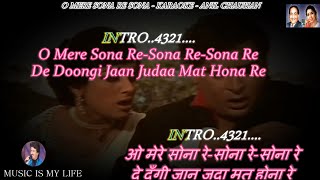 O Mere Sona Re Sona Karaoke With Scrolling Lyrics Eng amp हिंदी [upl. by Anitnemelc614]