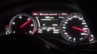 Audi A6 C7 30BiTDI 430hp 0291kmh acceleration [upl. by Ahsita]