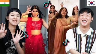 Koreans React to Bollywood Dance TikTok For The First Time  KATCHUP [upl. by Inglebert]