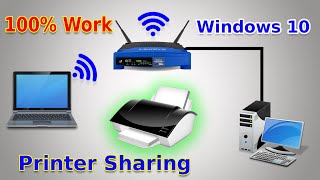 ✅🖨 How To Share A Printer On Network Wifi and LAN  Windows 1087 [upl. by Brena]