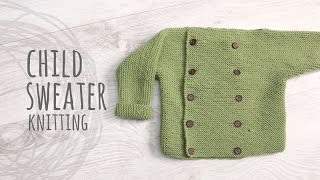 Tutorial Knitting Child Sweater [upl. by Asle453]