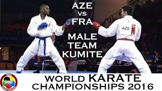 BRONZE 44 Male Team Kumite AZE vs FRA 2016 World Karate Championships  WORLD KARATE FEDERATION [upl. by Bertle106]