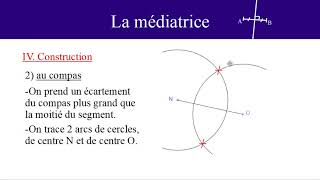 La médiatrice dun segment 6ème [upl. by Ariay]