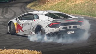 Best of Drift Cars at Festival of Speed 2019 2JZ Supra MK5 Mad Mike Lamborghini GT86 Ferrari V8 [upl. by Nayrb]