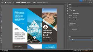 Tuto Illustrator Atelier Pratique  Créer un dépliant 3 volets [upl. by Nelon]