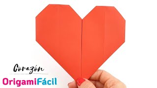 Cómo hacer un CORAZÓN de papel  Origami Fácil [upl. by Aihsatal]