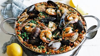 Spanish Paella Recipe with Seafood [upl. by Atalayah]