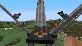 Minecraft Hbm nuclear tech mod  Soyuz Rocket launch [upl. by Nnovahs]