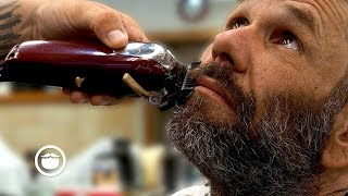 Homeless Gentlemans Amazing Barbershop Transformation Spread the Love  South Austin Barbershop [upl. by Nacul]