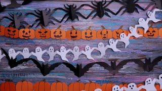 Halloween Garlands DIY  Super easy How to make paper garland [upl. by Echikson131]