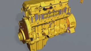 ENGINE ASSEMBLY ANIMATION WITH PART NAMES LABELLED [upl. by Ziana769]