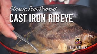 Make a Classic PanSeared Ribeye Steak Recipe [upl. by Hada]