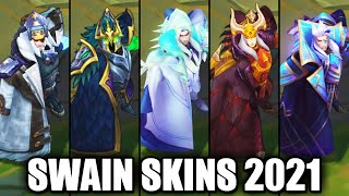 All Swain Skins NEW and OLD Texture Comparison Rework 2018 League of Legends [upl. by Enej]