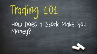 Trading 101 How Does a Stock Make You Money [upl. by Ytisahc]