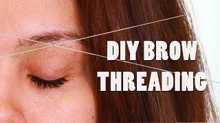 DIY BROW THREADING TUTORIAL AT HOME SHAPING [upl. by Kannry302]