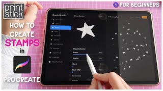 Procreate Tutorial for Beginners  How to easily create stamps brushes quickly  iPad Art Drawing [upl. by Furlong]