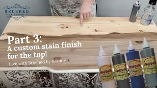 Mixing gel stain to get a farmhouse feel  Live with Brushed by Brandy [upl. by Eilujna]