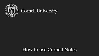 How to Use Cornell Notes [upl. by Neelac451]